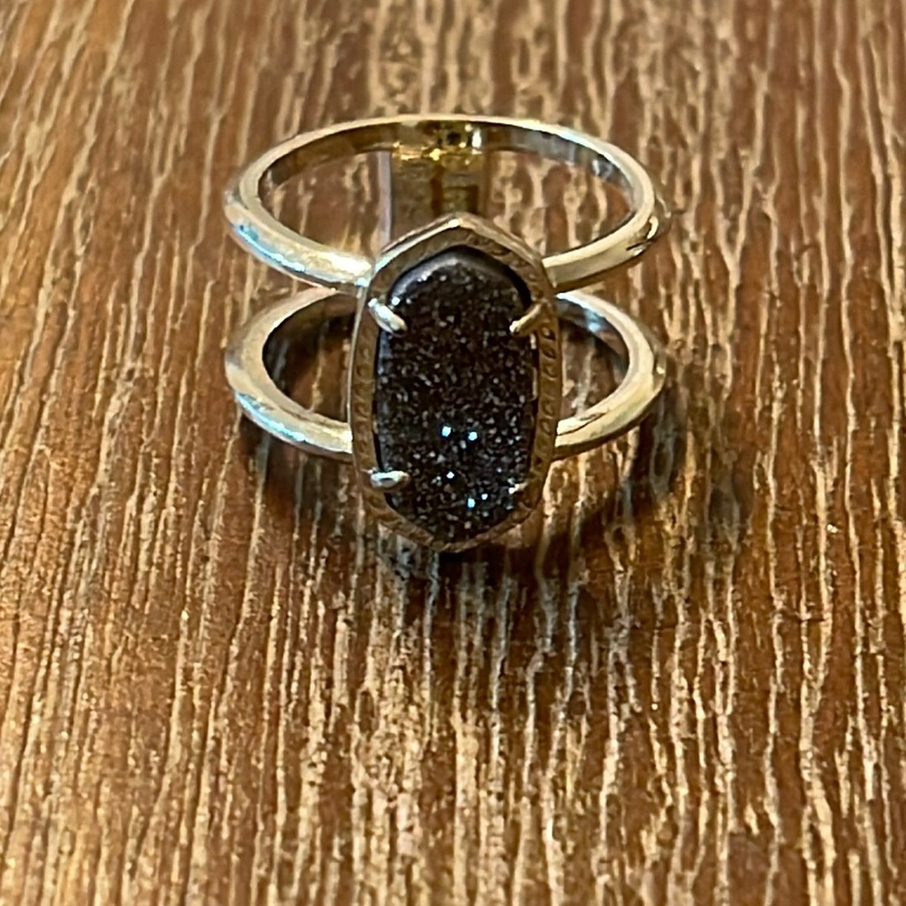 Kendra Scott Platinum Elyse Drusy in Gold